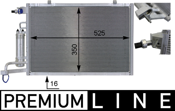 Condensator, climatizare AC 8 000P MAHLE