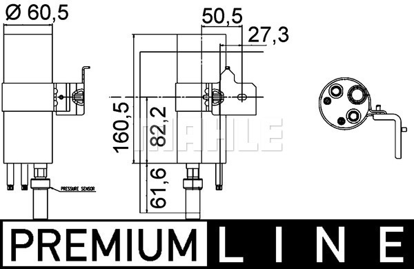 Uscator,aer conditionat AD 290 000P MAHLE