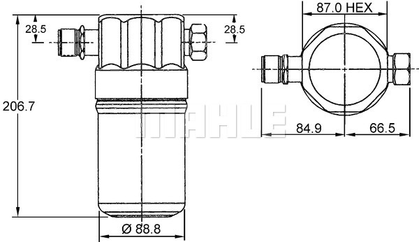 Uscator,aer conditionat AD 36 000S MAHLE