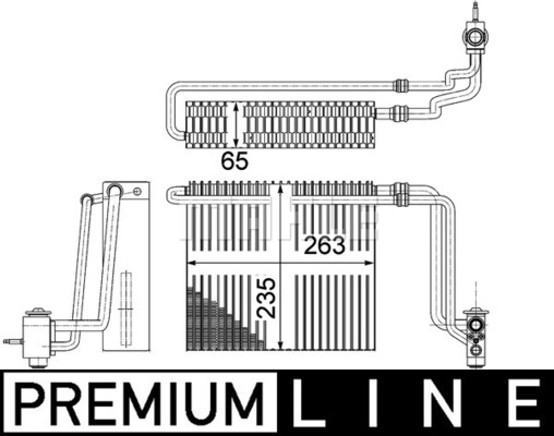 Evaporator,aer conditionat AE 107 000P MAHLE