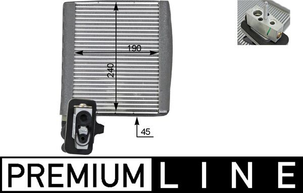 Evaporator, aer conditionat AE 119 000P MAHLE
