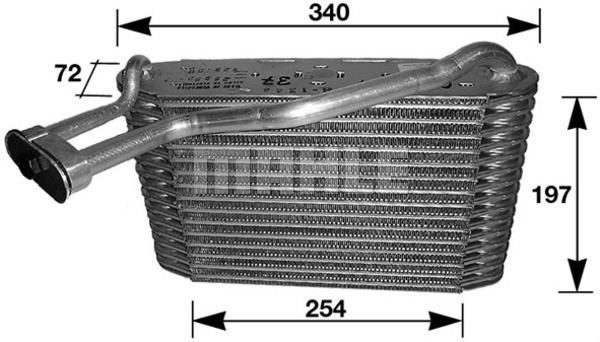 Evaporator,aer conditionat AE 34 000S MAHLE