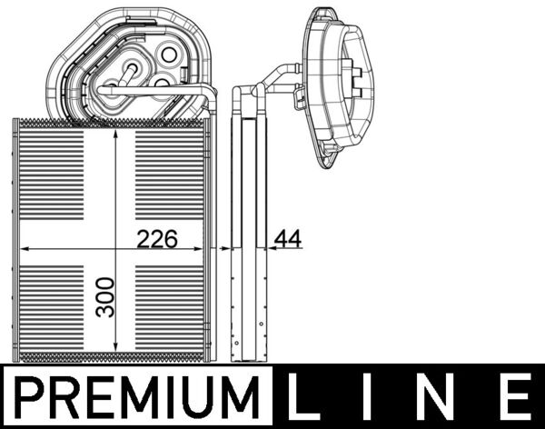 Evaporator, aer conditionat AE 3 000P MAHLE