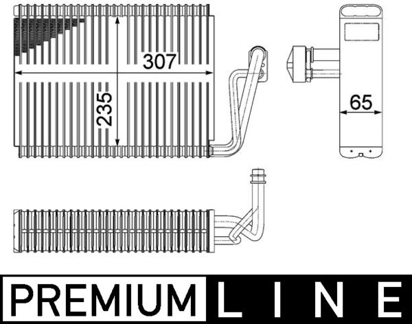 Evaporator, aer conditionat AE 53 000P MAHLE