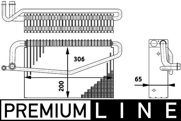 Evaporator, aer conditionat AE 60 000P MAHLE
