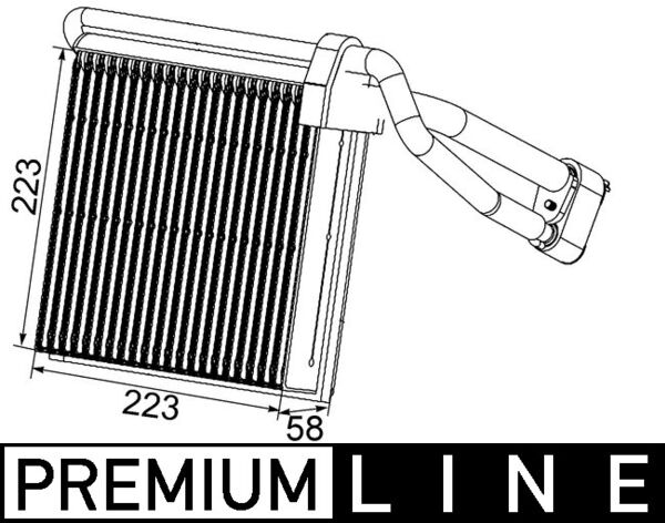 Evaporator, aer conditionat AE 96 000P MAHLE