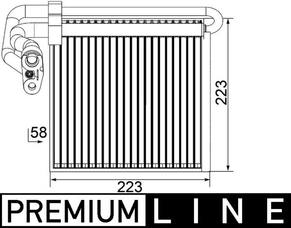 Evaporator, aer conditionat AE 97 000P MAHLE