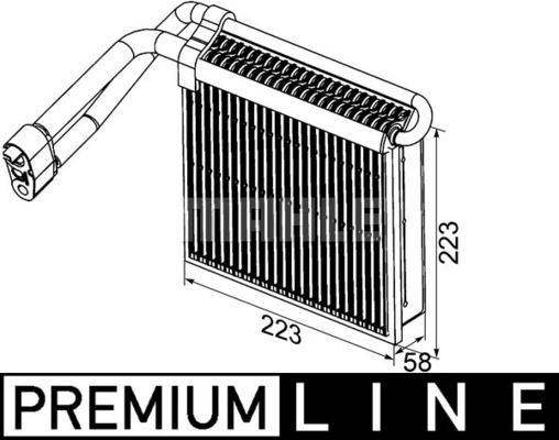 Evaporator,aer conditionat AE 98 000P MAHLE