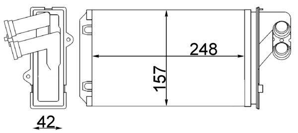 Schimbator caldura, incalzire habitaclu AH 101 000S MAHLE