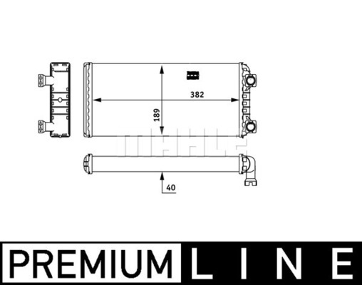 Schimbator caldura, incalzire habitaclu AH 133 000P MAHLE