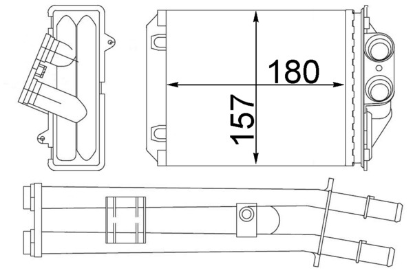 Schimbator caldura, incalzire habitaclu AH 213 000S MAHLE