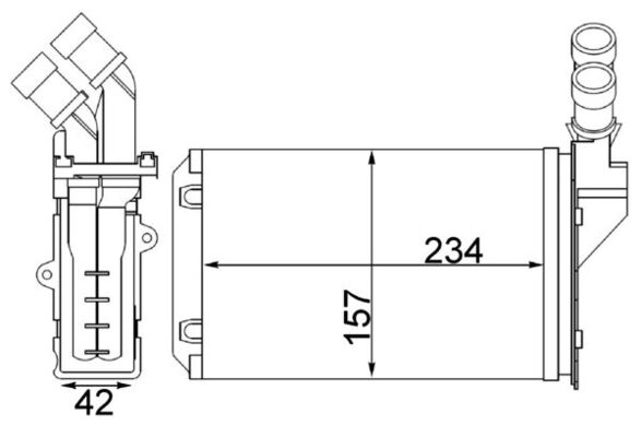 Schimbator caldura, incalzire habitaclu AH 217 000S MAHLE
