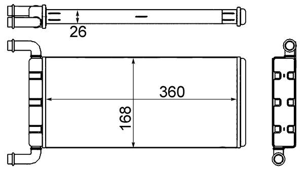 Schimbator caldura, incalzire habitaclu AH 241 000S MAHLE