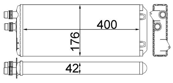 Schimbator caldura, incalzire habitaclu AH 249 000S MAHLE