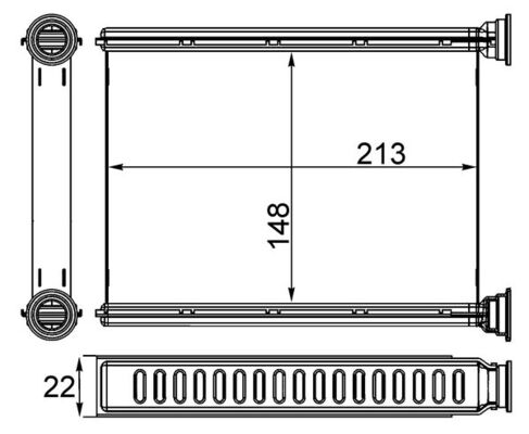Schimbator caldura, incalzire habitaclu AH 250 000S MAHLE