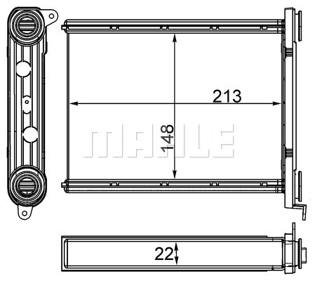 Schimbator caldura, incalzire habitaclu AH 259 000S MAHLE