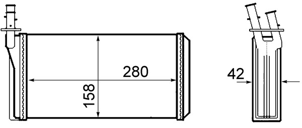 Schimbator caldura, incalzire habitaclu AH 63 000S MAHLE