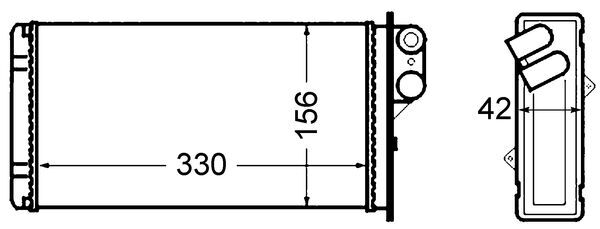Schimbator caldura, incalzire habitaclu AH 65 000S MAHLE