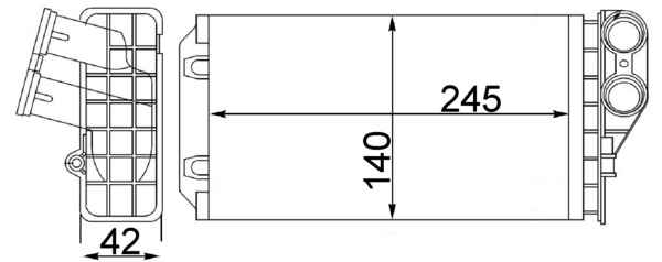 Schimbator caldura, incalzire habitaclu AH 82 000S MAHLE