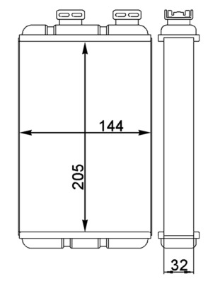 Schimbator caldura, incalzire habitaclu AH 86 000S MAHLE