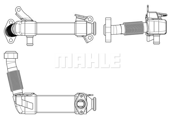 Radiator, recirculare gaze de esapament CE 17 000P MAHLE