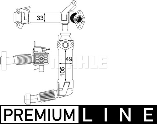 Radiator, recirculare gaze de esapament CE 21 000P MAHLE