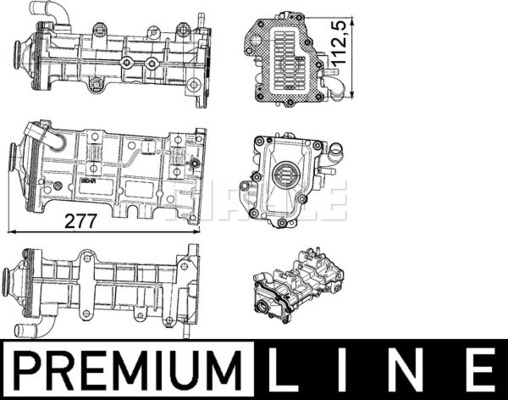 Radiator, recirculare gaze de esapament CE 23 000P MAHLE