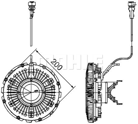 Cupla, ventilator radiator CFC 100 000P MAHLE