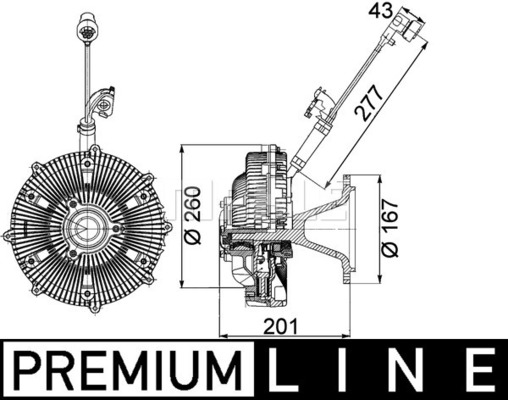 Cupla, ventilator radiator CFC 115 000P MAHLE