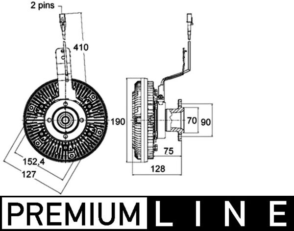 Cupla, ventilator radiator CFC 135 000P MAHLE