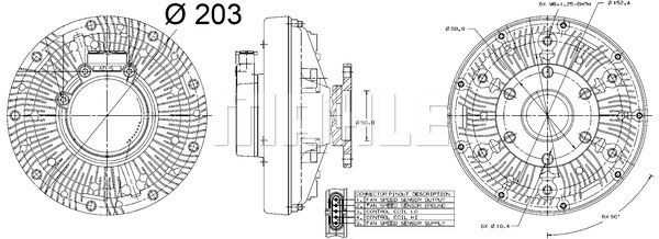 Cupla, ventilator radiator CFC 200 000P MAHLE