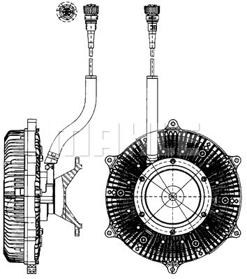 Cupla, ventilator radiator CFC 215 000P MAHLE