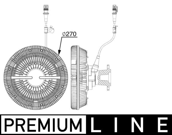 Cupla, ventilator radiator CFC 241 000P MAHLE