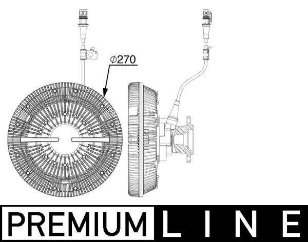 Cupla, ventilator radiator CFC 242 000P MAHLE
