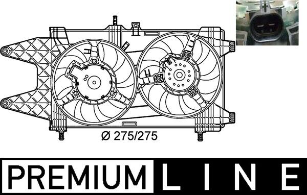 Ventilator, radiator CFF 140 000P MAHLE