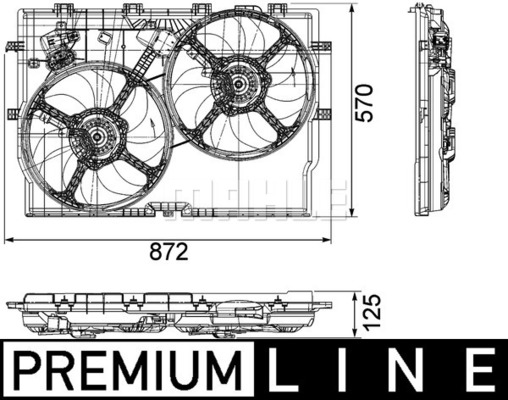 Ventilator, radiator CFF 193 000P MAHLE