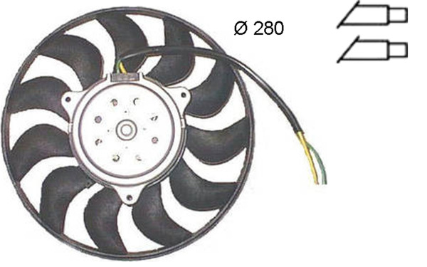 Ventilator, radiator CFF 372 000S MAHLE