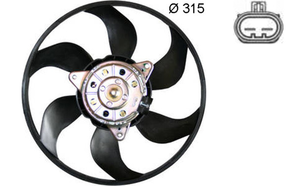 Ventilator, radiator CFF 382 000S MAHLE