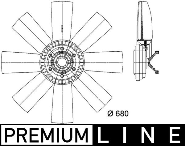 Ventilator, radiator CFF 432 000P MAHLE