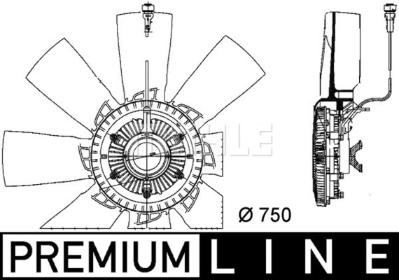 Ventilator, radiator CFF 457 000P MAHLE