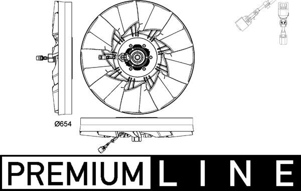 Ventilator, radiator CFF 478 000P MAHLE