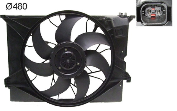 Ventilator, radiator CFF 486 000S MAHLE