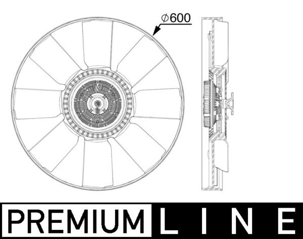 Ventilator, radiator CFF 519 000P MAHLE