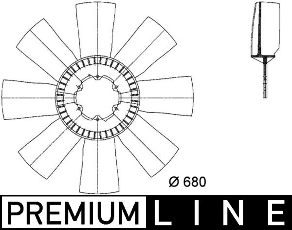 Paleta ventilator, racire motor CFW 10 000P MAHLE