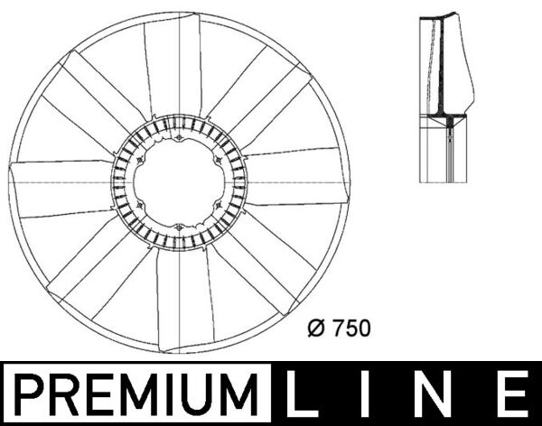 Paleta ventilator, racire motor CFW 23 000P MAHLE