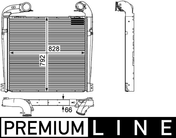 Intercooler, compresor CI 143 000P MAHLE