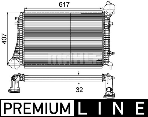 Intercooler, compresor CI 167 000P MAHLE