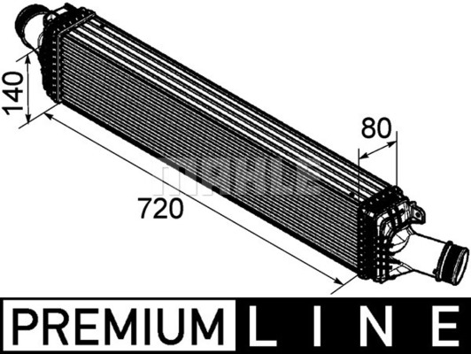 Intercooler, compresor CI 169 000P MAHLE