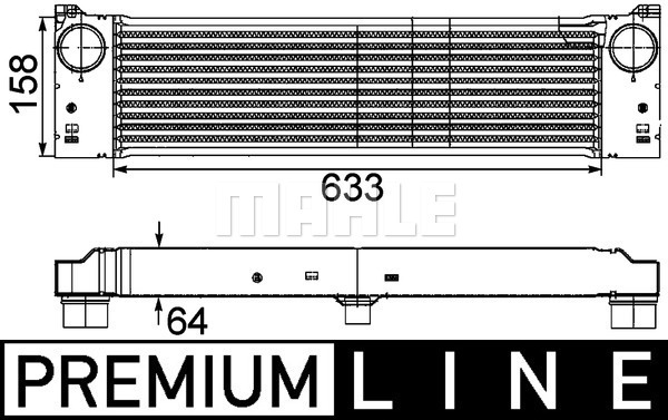 Intercooler, compresor CI 192 000P MAHLE