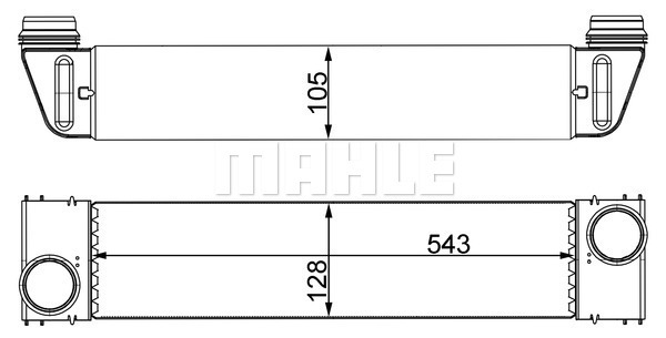 Intercooler, compresor CI 193 000S MAHLE